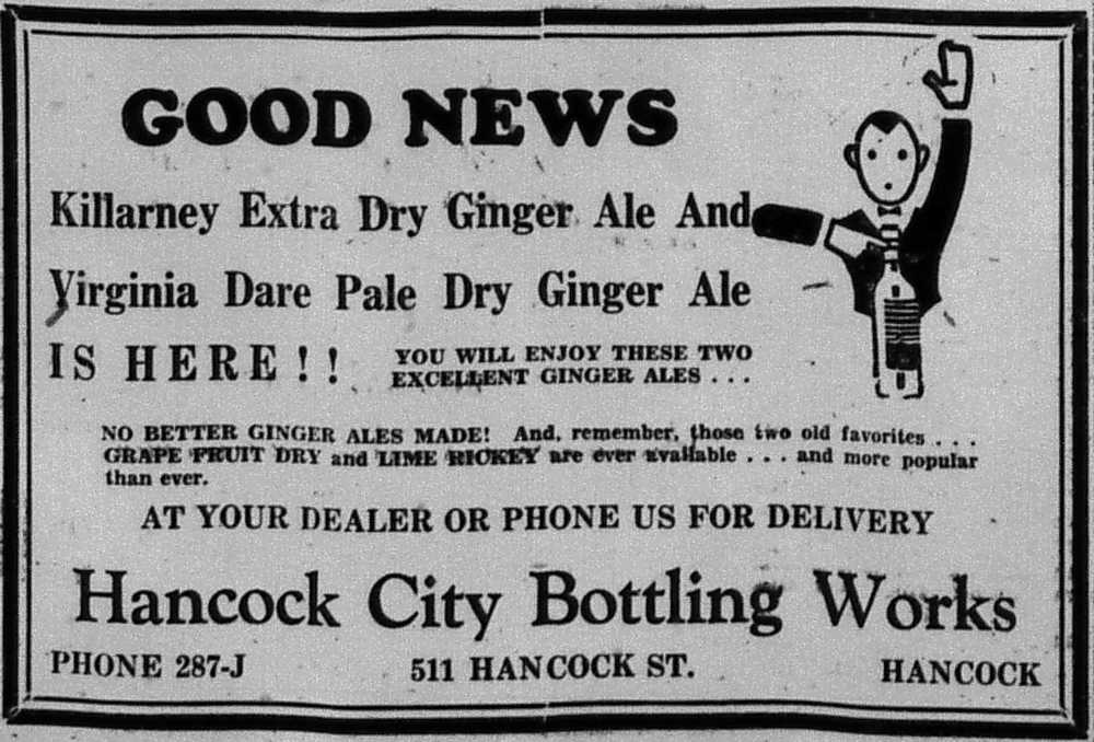 Newspaper ad - <i>The Evening Copper Journal</i>, 13 Sep 1934